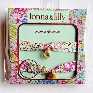 Gold-Tone 2-Pc. Set Mom & Mini Heart, Charm Adjustable Bracelets